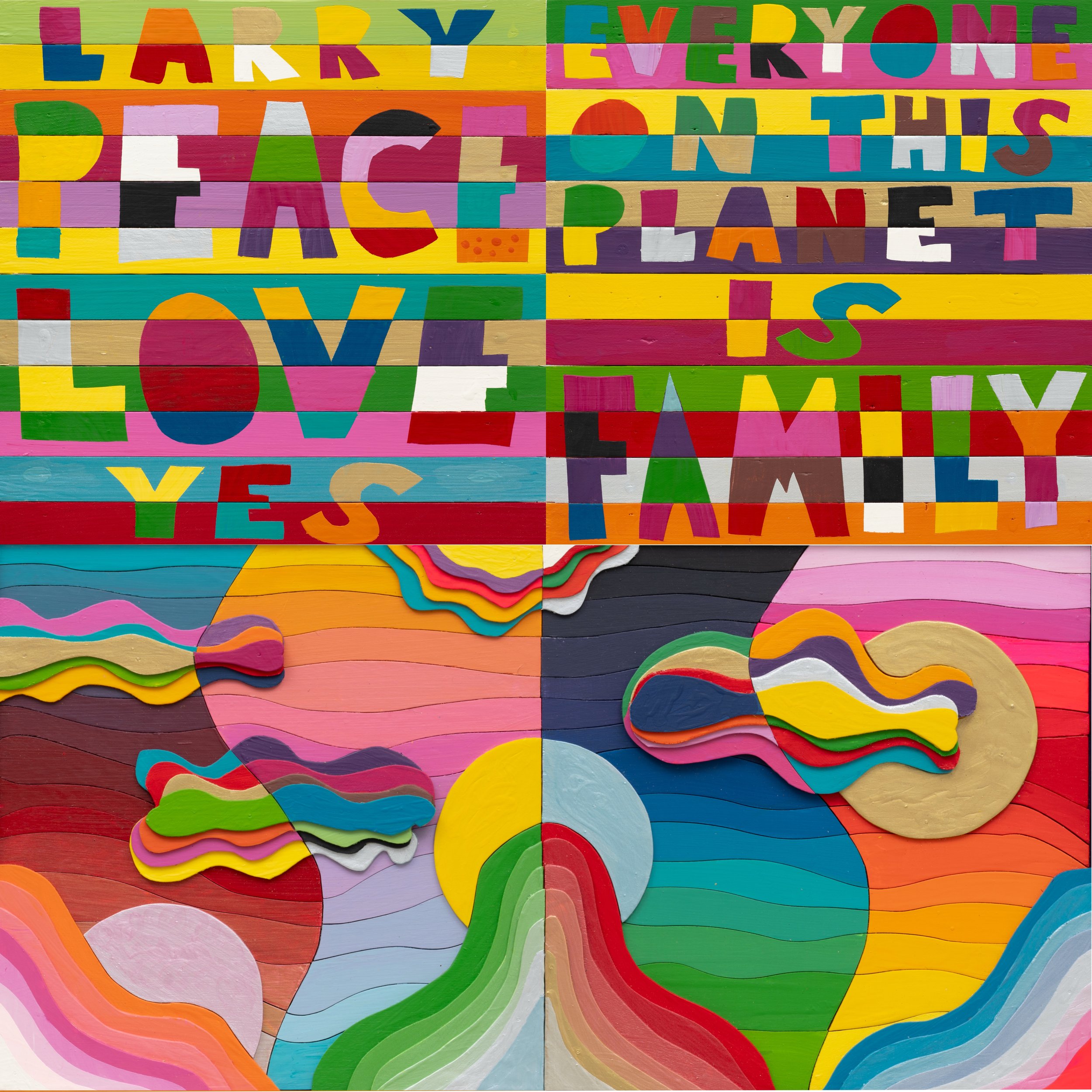 EVERYONE ON THIS PLANET IS FAMILY' VINYL RECORD — Larry Peace-Love Yes